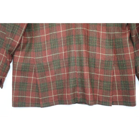 Faconnable Wool Cashmere Blend Plaid Coat Mens M Button Preppy Old Money - Picture 9 of 12